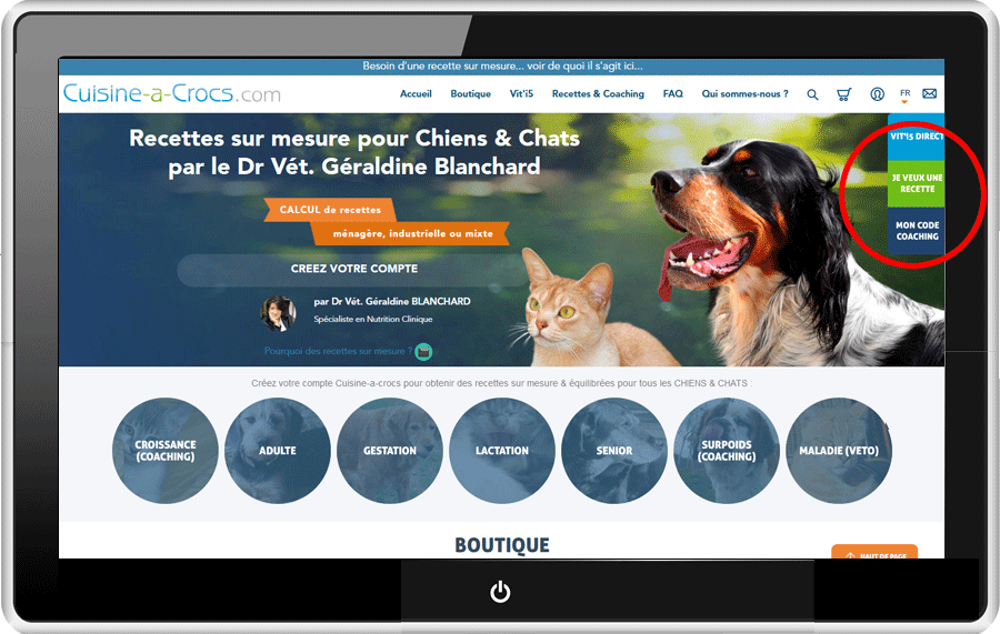 accueil cuisine-a-crocs ordinateur